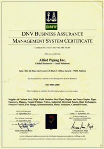 Industrial distributor ISO 9001 management Certificate